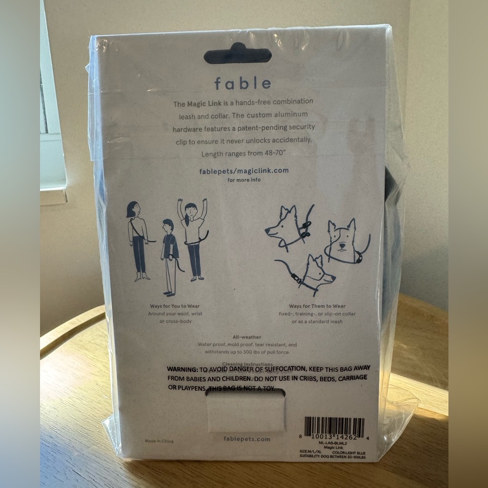 Fable Magic Link Light Blue M/L NWT - Picture 3 of 6